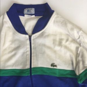 Men’s Lacoste sweatshirt jacket.